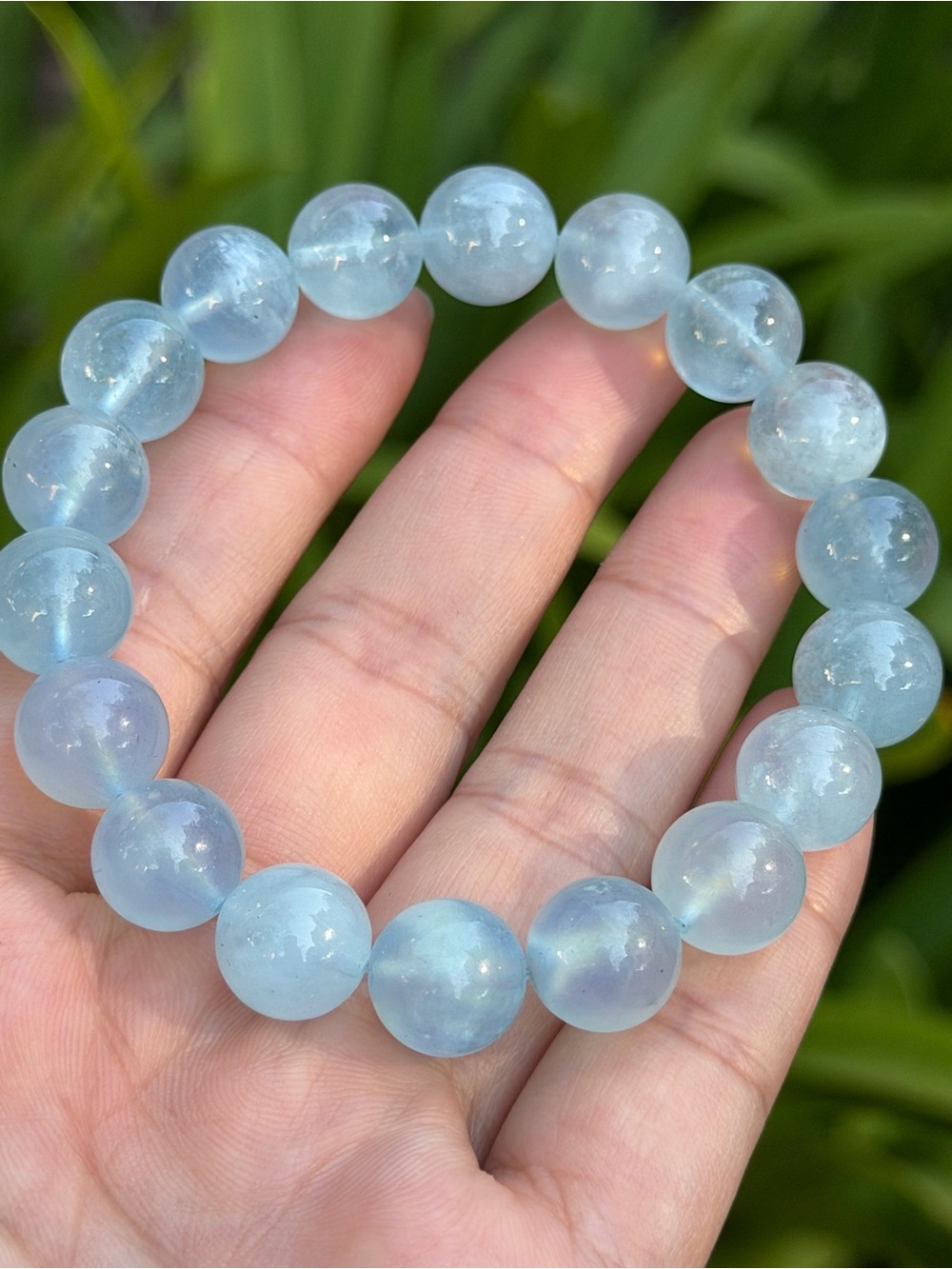 11.5mm Stretchable Aquamarine Bracelet 1978